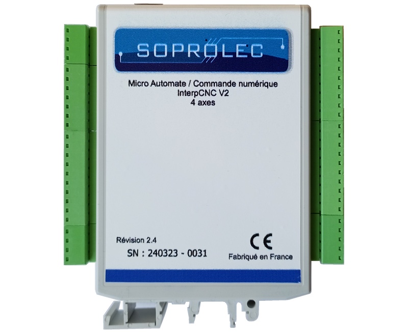 CNC-PLC 4 axes SOPROLEC InterpCNC V2.4 USB/RS485 | Soprolec